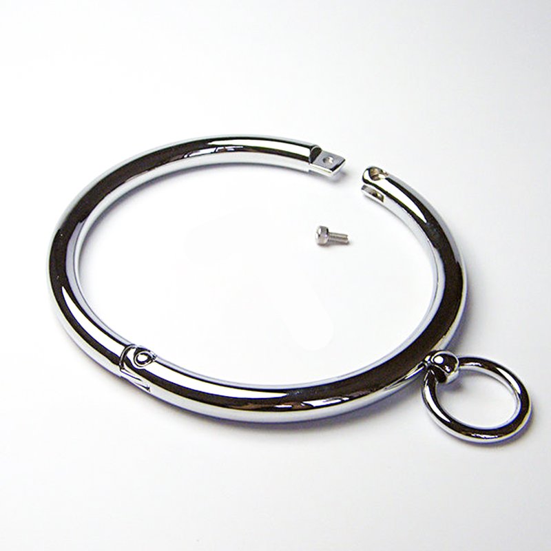 Adult BDSM Metal Sex Collar Leather Bondage Gear for Couples SM Sex Toys for Male Pleasure
