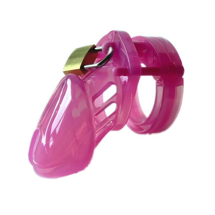 Resin Male Chastity Cock Cage With 5 Penis Cock Ring Sleeve Lock Penis Cage Bondage Sex Toy For Men