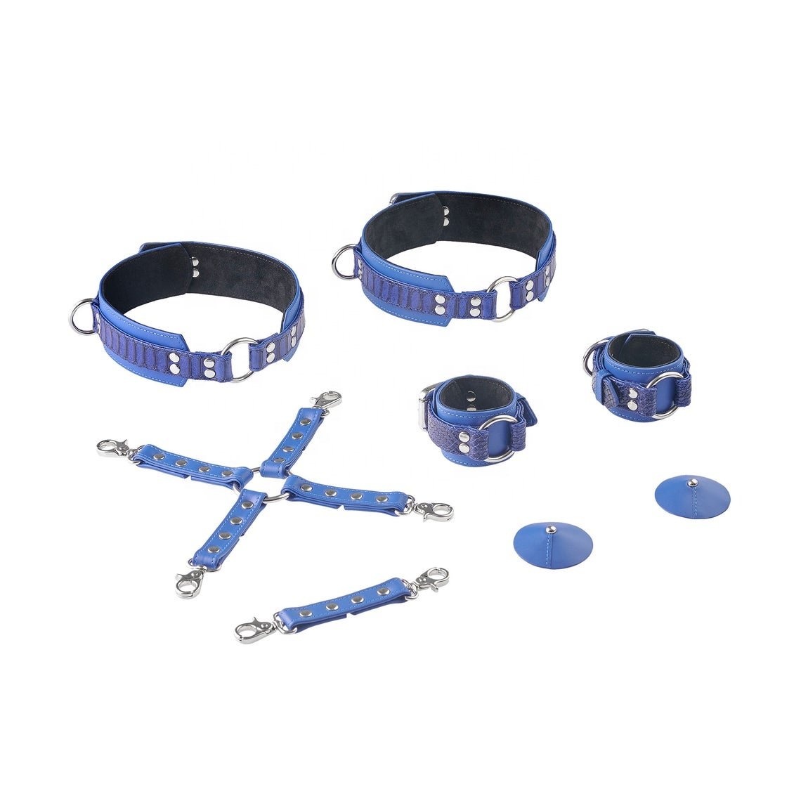 New BDSM Premium Set Full White BDSM Set Submissive Bondage Gear Premium Sub Collar Leash Cuffs Restraint TFY-0003 Daily Usage