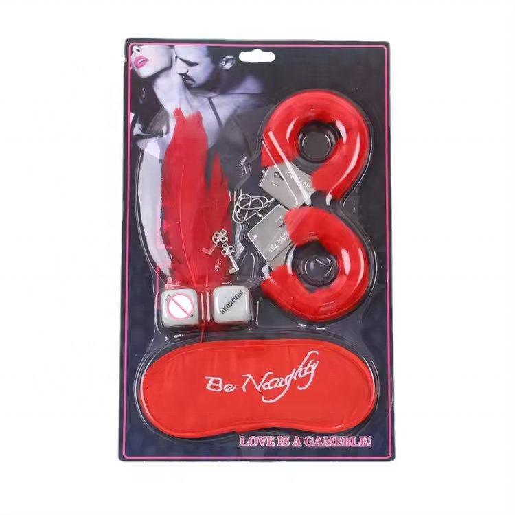 Bachelor Party Game Set Pants Whip Furry Feather Flirting Tickler Dice BDSM Set Eye Blindfold Handcuffs Sex Toys For Hen Night