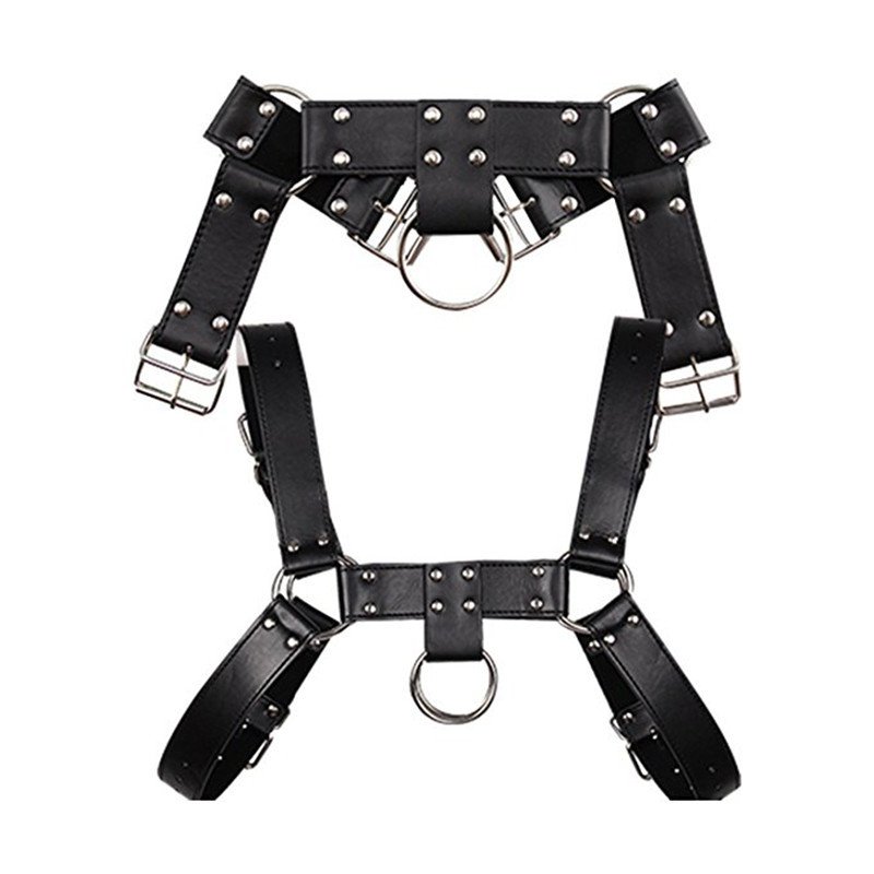 New Design Punk Leather Sexy Bondage Straps Body Harness Belt Body Fierce men's clothing