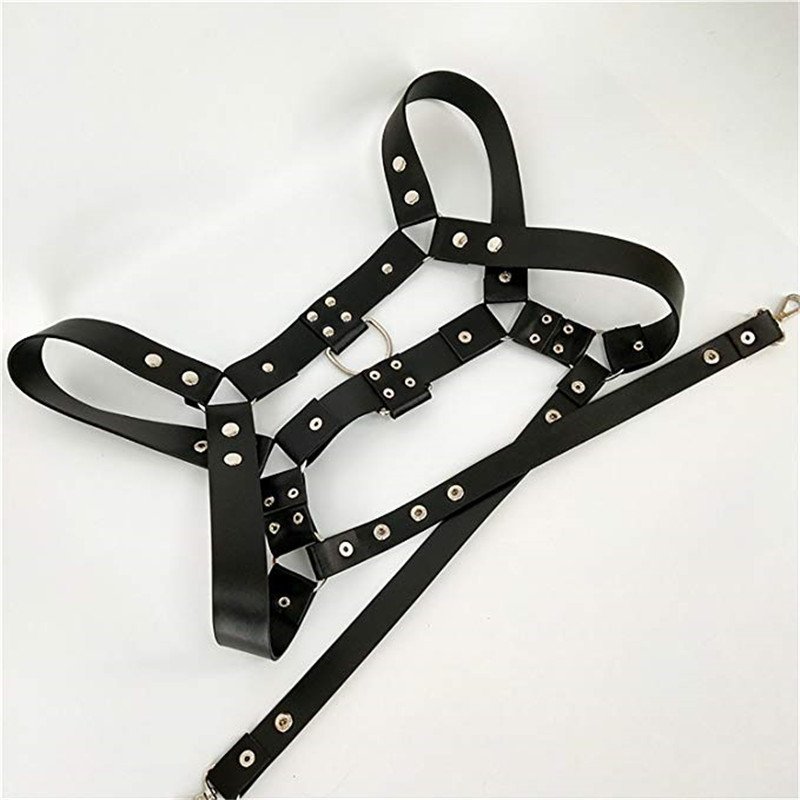New Design Punk Leather Sexy Bondage Straps Body Harness Belt Body Fierce men's clothing