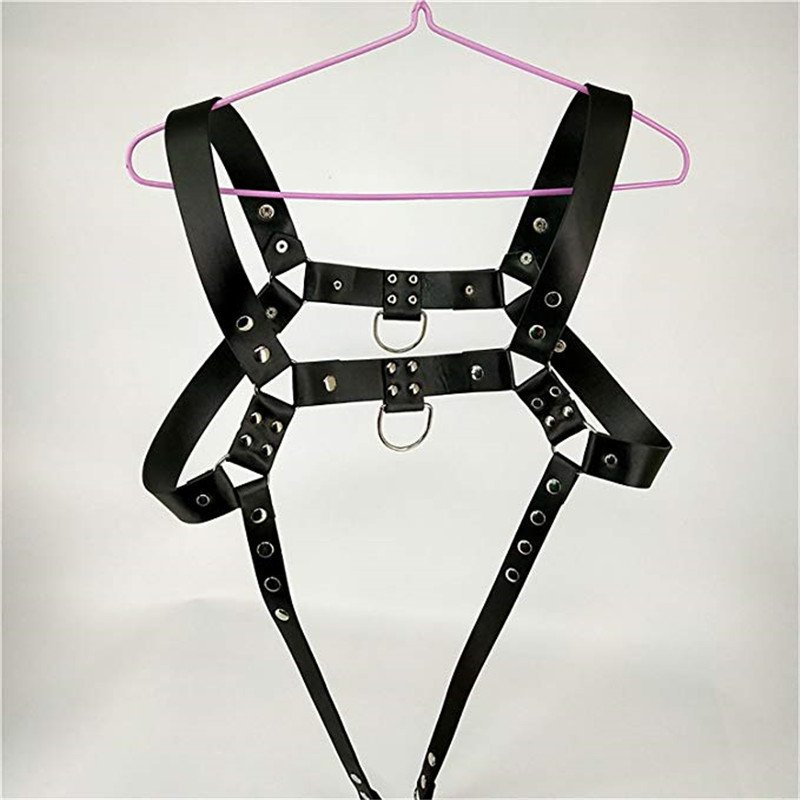 New Design Punk Leather Sexy Bondage Straps Body Harness Belt Body Fierce men's clothing