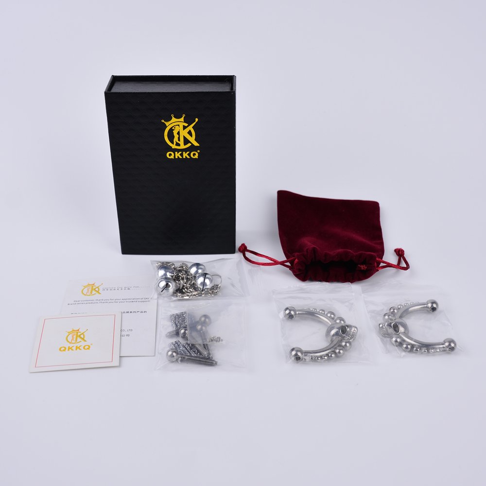 QKKQ wholesale spiked nipple clamps,female nipple clamps,nipples sex toys,bondage gear,Nipple Play Crystal Chain Nipple Clamps