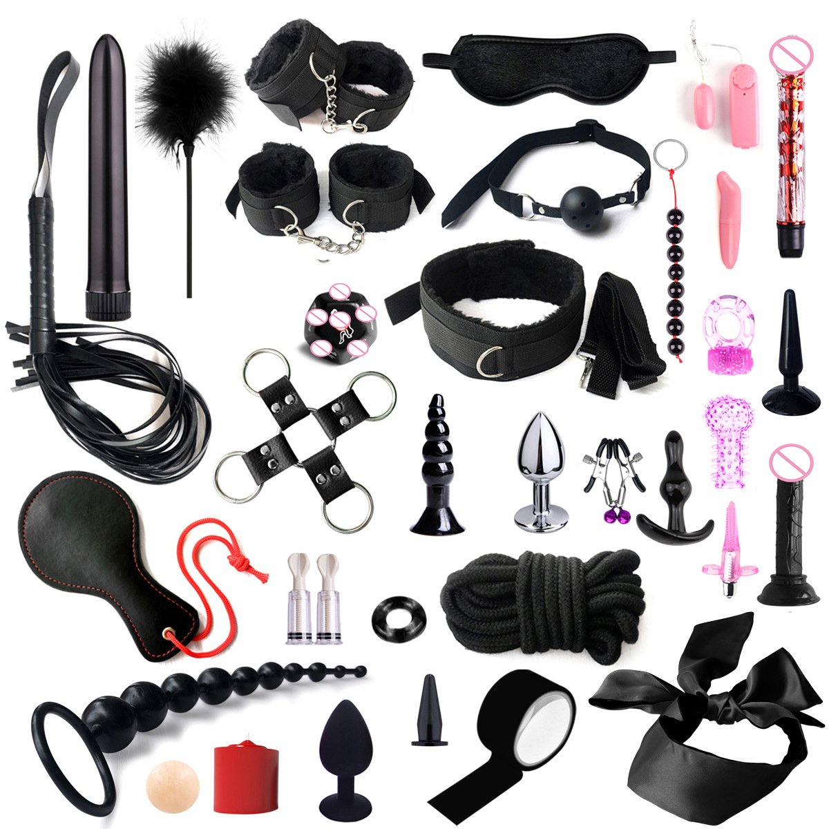 Sm Anal Vibrator Accessories Bdsm Restraints Kits Slave Game Gear Bondage Set With Sex Toys For Couple