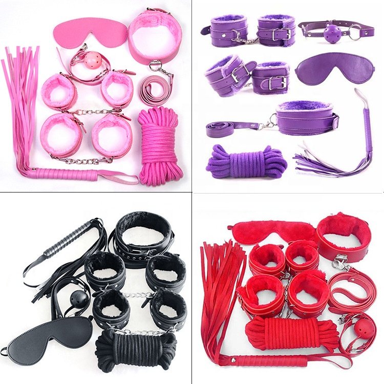 bdsm sex toys slave 7 Kits Plush Sex Games bdsm kits plush bondage set sex toys bondage male female game