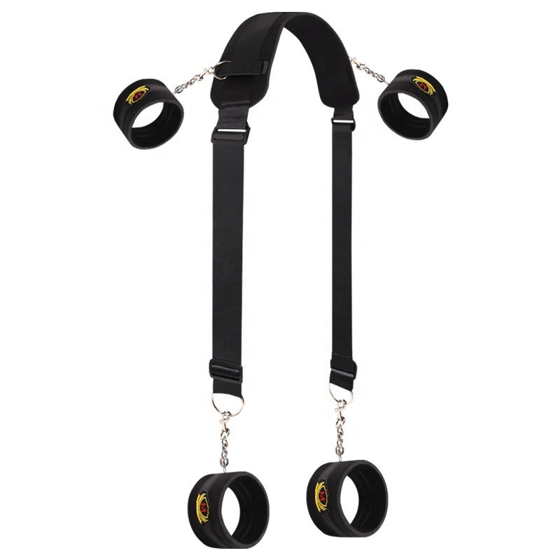 Sex Position Bondage Gear Open Leg Handcuff Ankle Cuffs Neck Erotic Tool Set Upgraded Binding Strap For Women Sex Game Tool