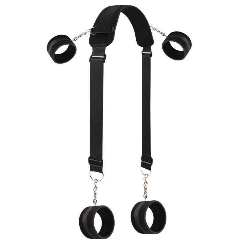 Sex Position Bondage Gear Open Leg Handcuff Ankle Cuffs Neck Erotic Tool Set Upgraded Binding Strap For Women Sex Game Tool