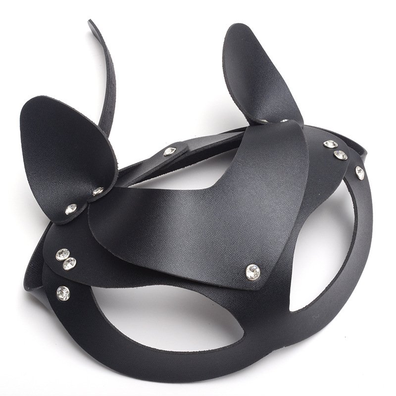 Women Half Face Eye PU Mask Night Dance Ball Masquerade Party Cosplay Game Face Decoration Sex Toy Bondage Gear