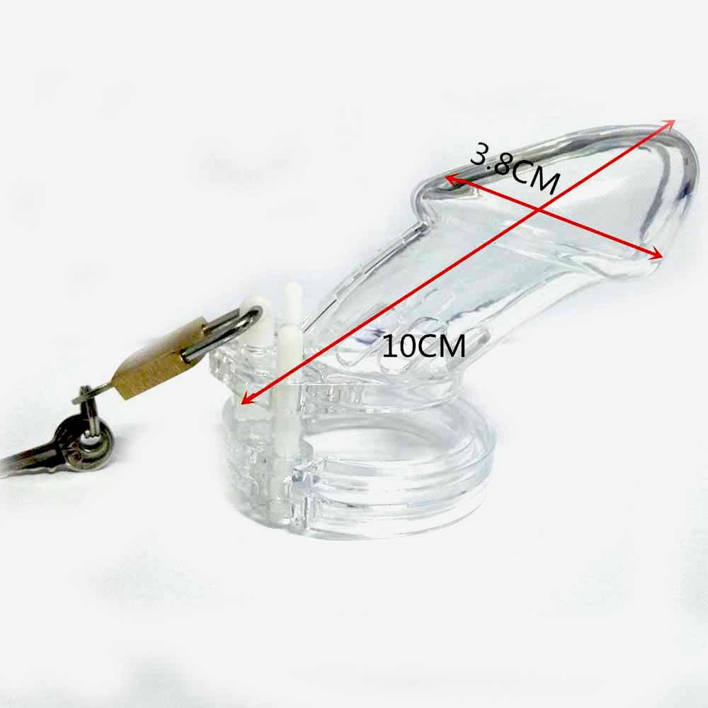 FAAK Sex Shop Plastic Jail House Chastity Device Chastity Cage with Penis Ring Captus Locking Chastity Cage
