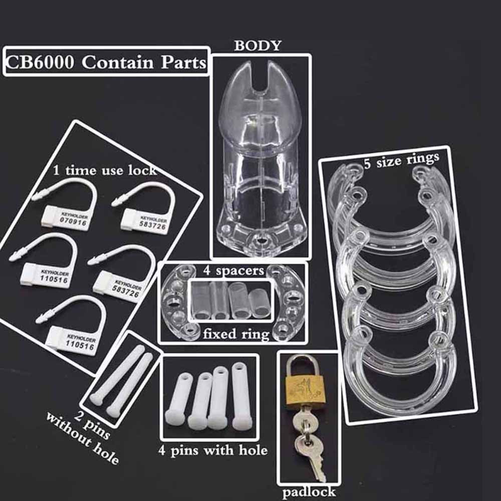 FAAK Sex Shop Plastic Jail House Chastity Device Chastity Cage with Penis Ring Captus Locking Chastity Cage