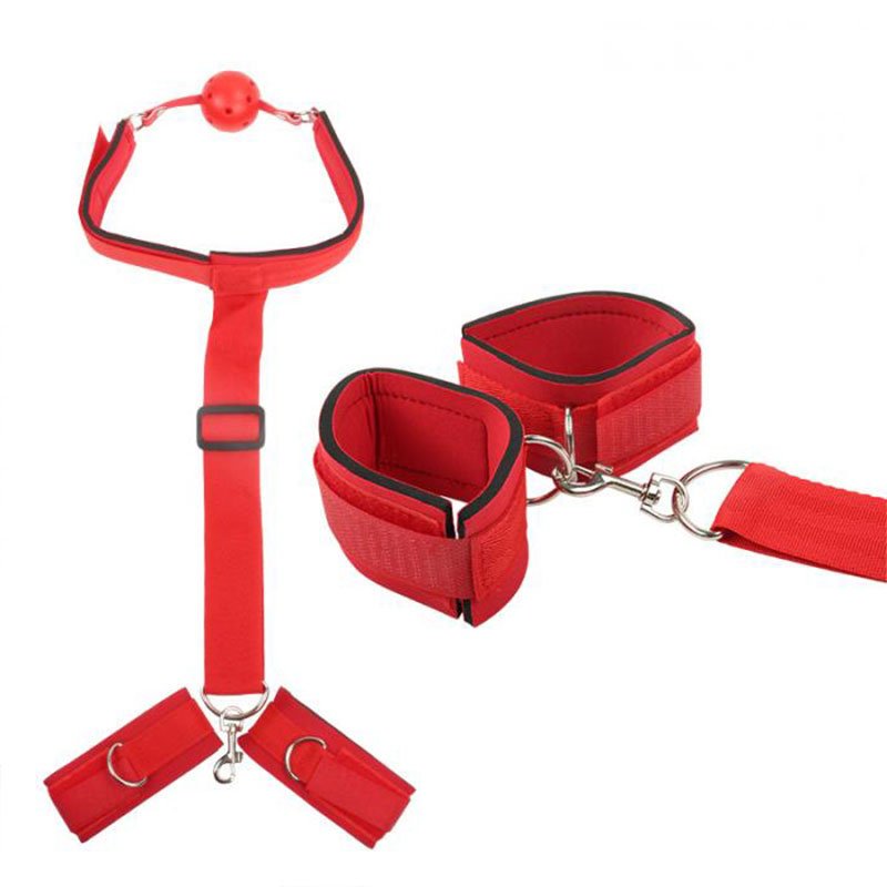 Erotic BDSM back cross tie handcuffs blowball sexy games slave sm adult products toys for couples women bondage gear