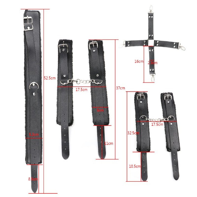 Hot Selling 10Pcs Leather Sex Toys BDSM Bondage Restraints Kit For Couples
