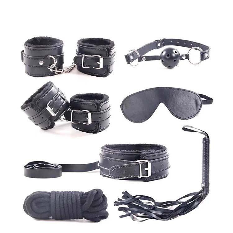 SM Products Nipple Pliers Whip Leather Sex Exotic Toy Rope BDSM Set Adult Handcuffs Kit handcuffs for Couples Bondage Gear