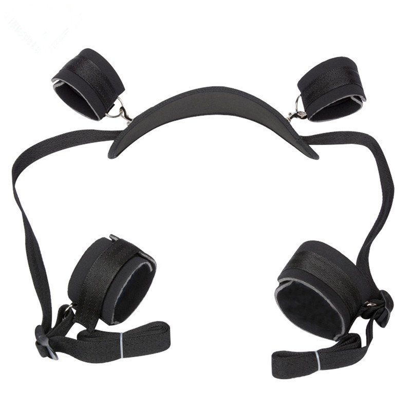 Tied Up Wrist and Ankle Plush Cuffs Leg Opener Neck Pillow Bondage Sex Acesoire Sexe Bondage Set