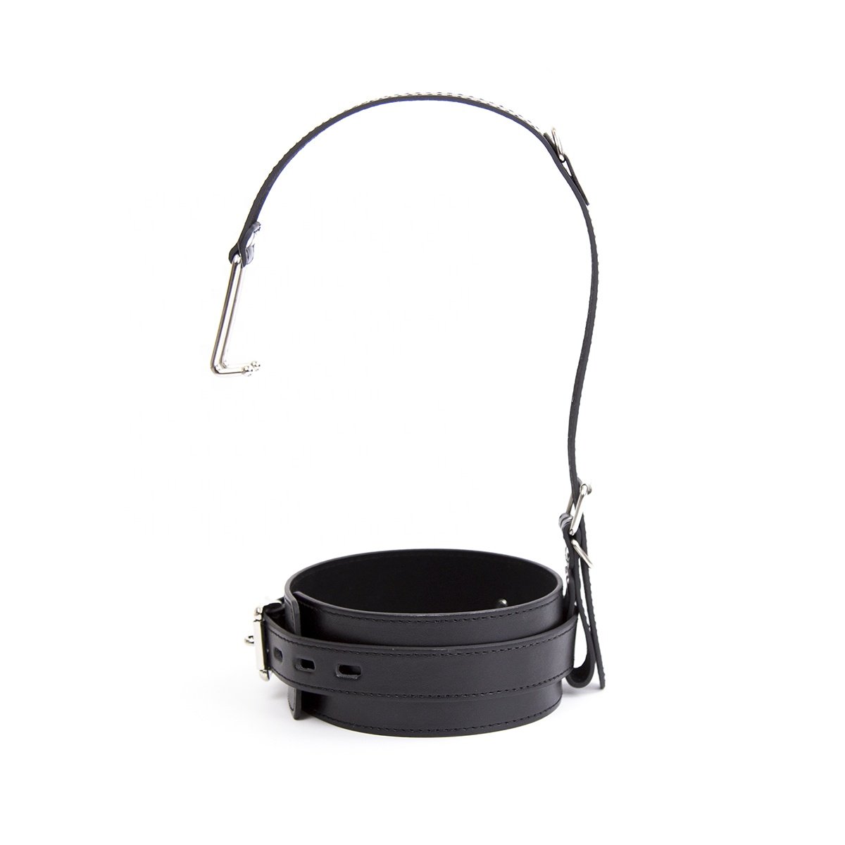 Latest Cool Design Men BDSM Body Restraint Bondage Gear Slave Collar With Nose Hook Sexy Adult Locking Sex Toys
