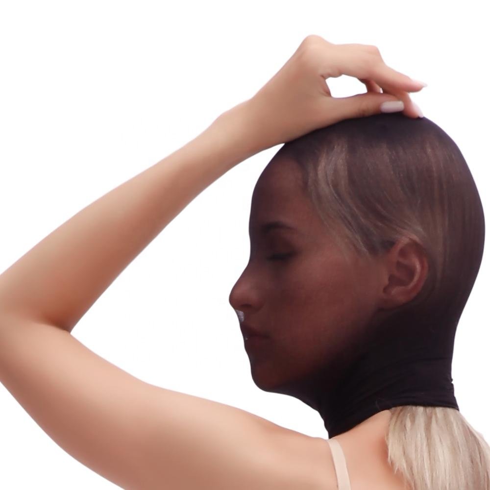Factory Price Cheap BDSM Head Bondage Fetish Gear Hood Polyester Full Cover Stocking Hood