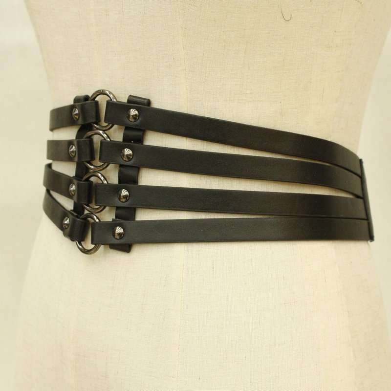 Wide Elastic Stretchy Tummy Belts for Women Luxury Fashion Punk Waistband Vintage Corset Belt