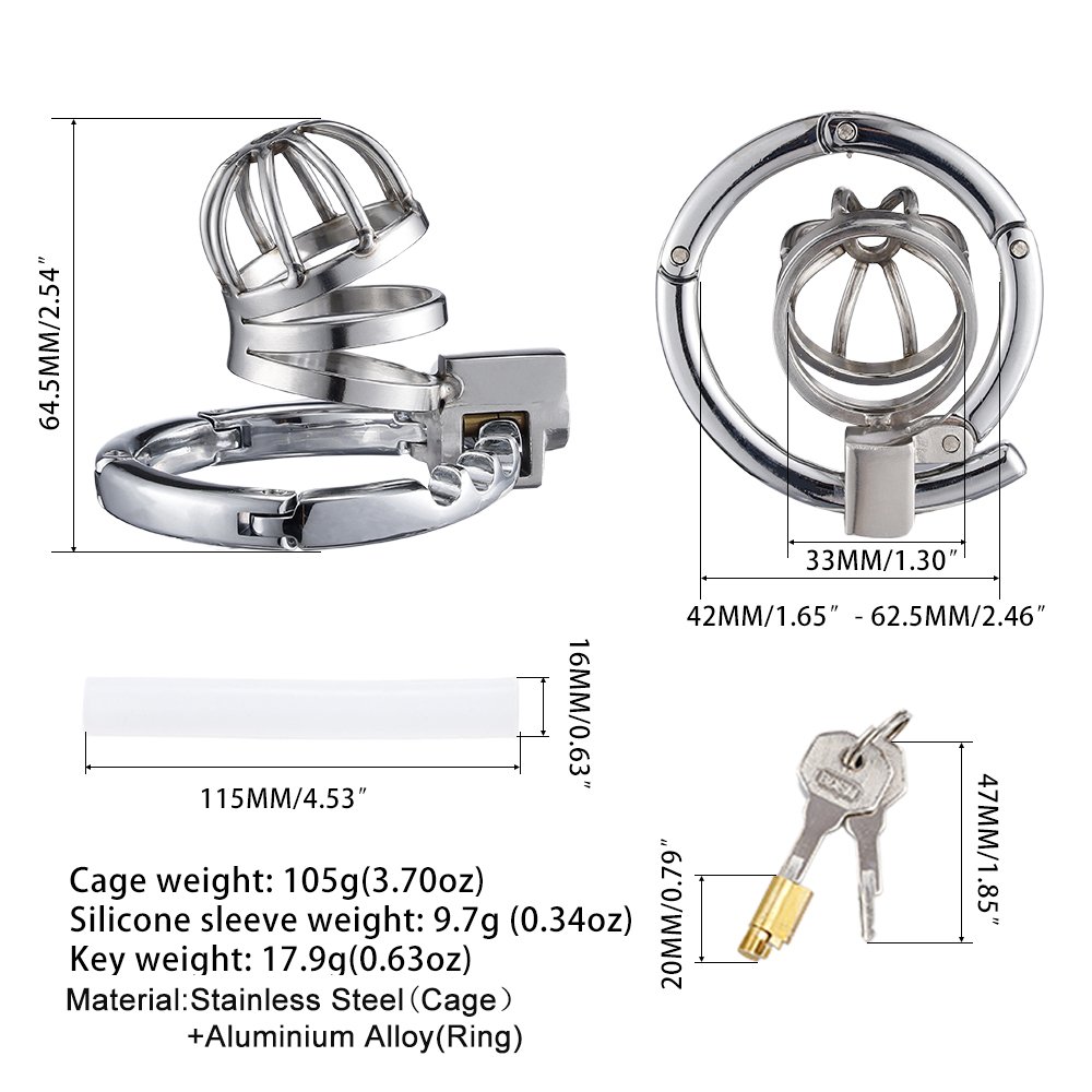 Adjustable Adult Male Bondage Gear Sex Toys Hollow Short Chastity Cage Juguetes Sexuales Ring Size Gear for Men
