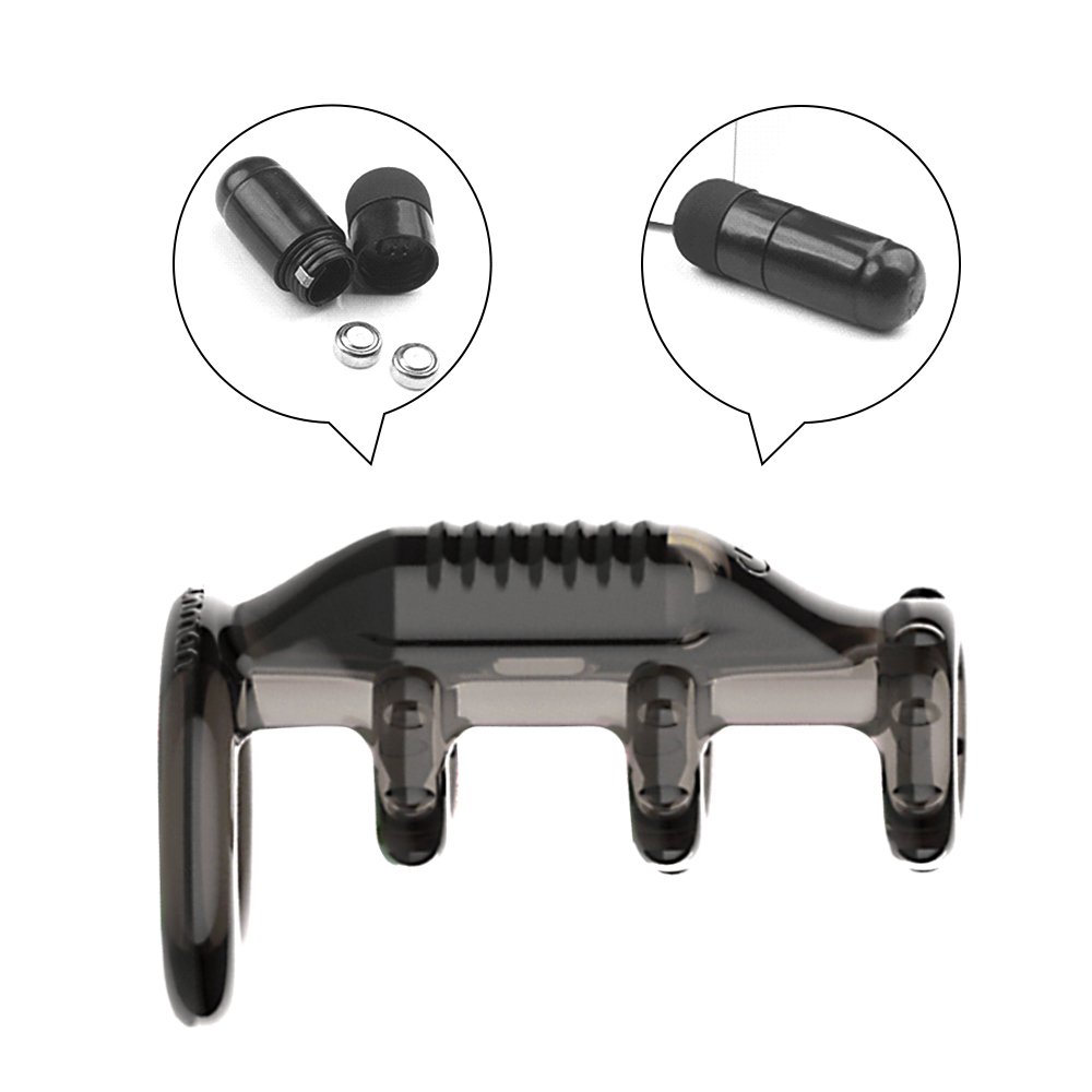 Sex Toy Male Black Silicone Penis Sleeve Cock Ring Extender Vibrating Ejaculation Delay Strap On Dildo Bondage Gear Sex Shop