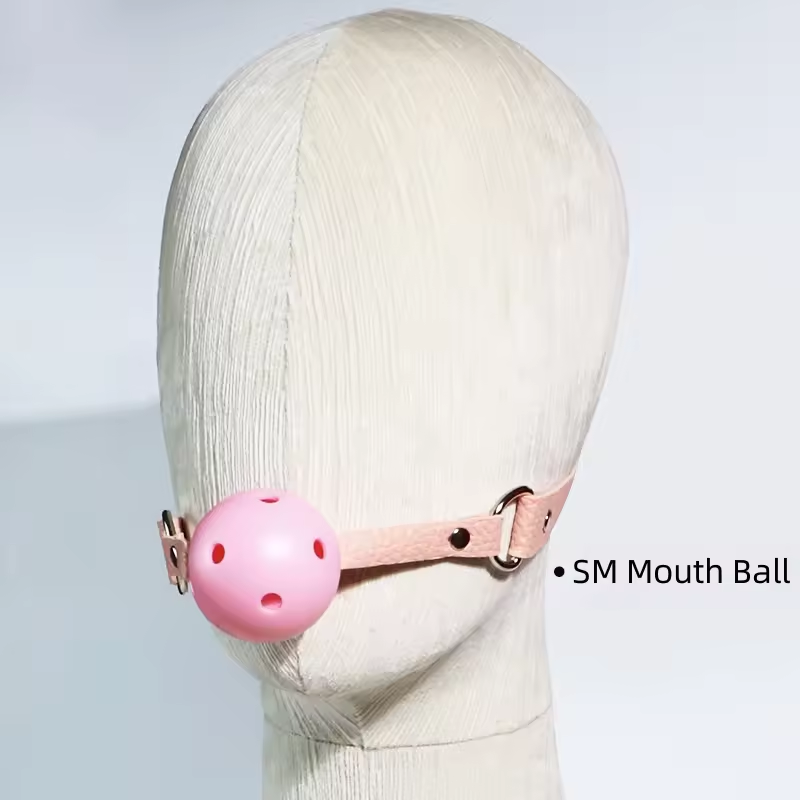 Mr.Shen BDSM Leather sm colorful Mouth Gags harness women mouth plug sex toys bondage Mouth Ball Female Slave Binding Prop