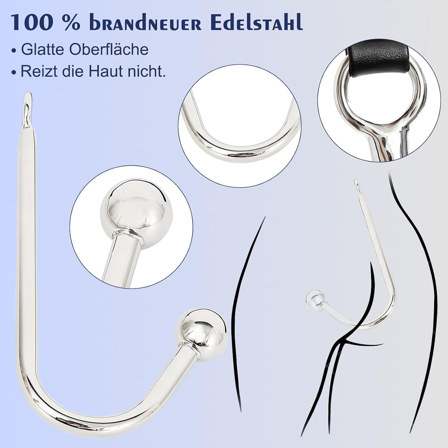 SM Fetish Sex Toys Adjustable Bondage Toy with Neck Collar Anal Hook Sex Toy for SM Play BDSM Gear
