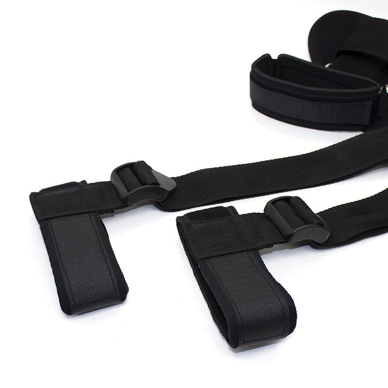 Sponge nylon black neck bondage with hand and ankle bondage cuffs under bed bondage toys for slave game play