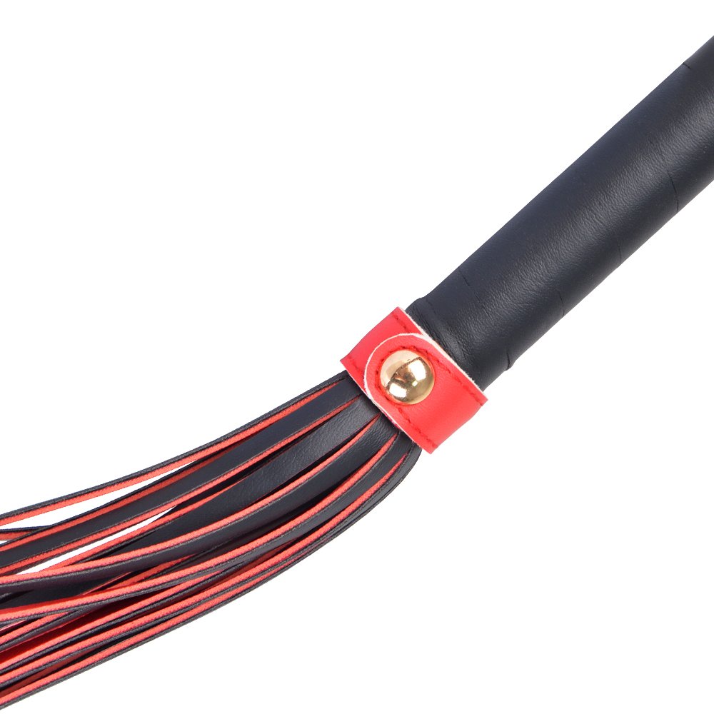 Red and Black Leather Paddle Flogger BDSM Adult Games Whip for Couples for SM Bondage Gear