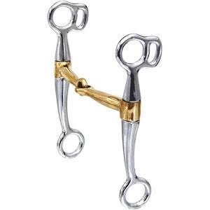 Premium Pelham Stainless Steel Horse Bits with Gold Accents Premium Bondage Gear