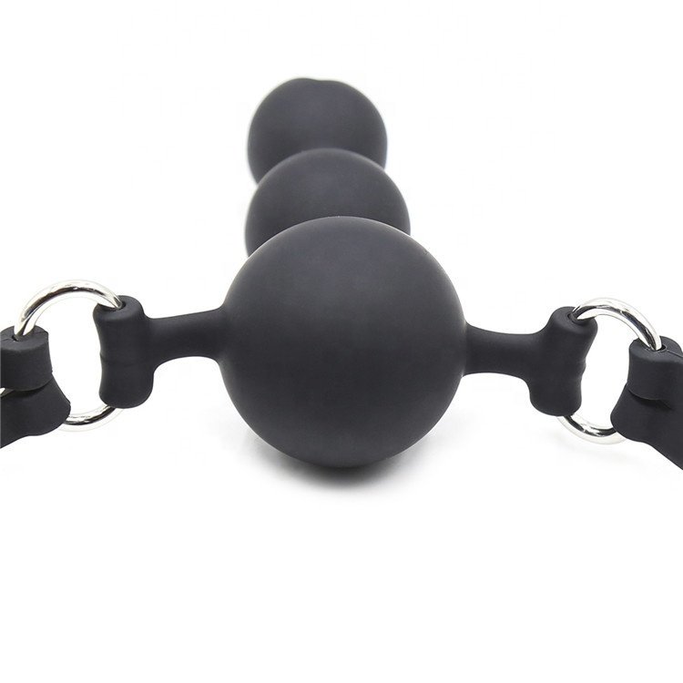 Double Dildo Open Mouth Plug Oral Toys Bdsm Fetish Bondage Gear Adult Erotic Game Sexy Toys Silicone Penis Ball Gag For Couple.