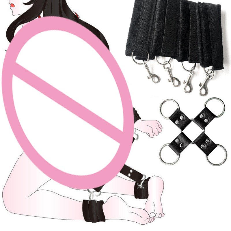 DKKtech Sex Bondage BDSM Kit Restraints Set Sex Toys with Hand Cuffs Ankle Cuff Bondage BDSM Kit Restraints Set Sex Toys