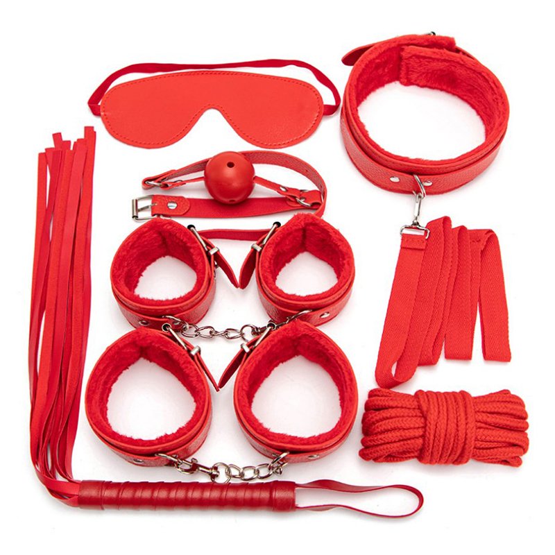 SM nonwoven fabric 7pcs ankle-cuffs sex games men funny whip bondage sex for couples