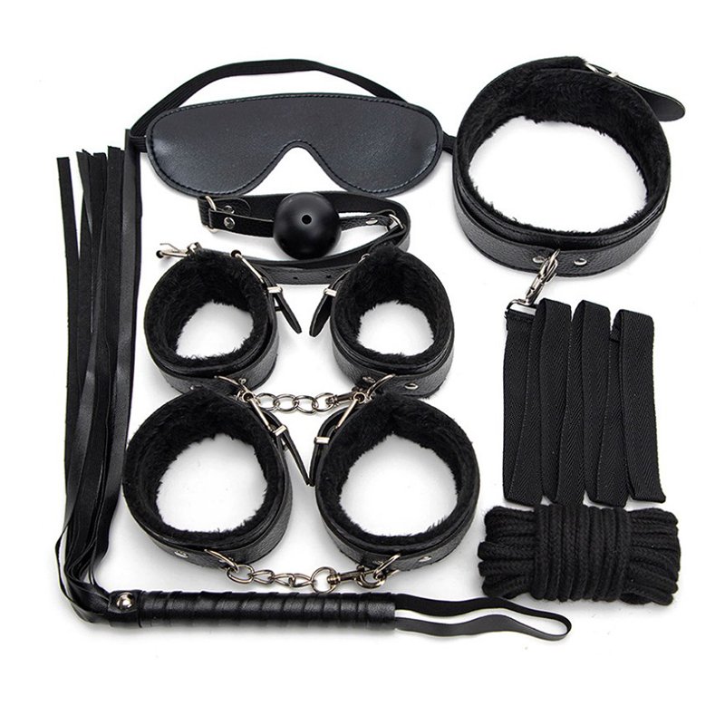 SM nonwoven fabric 7pcs ankle-cuffs sex games men funny whip bondage sex for couples