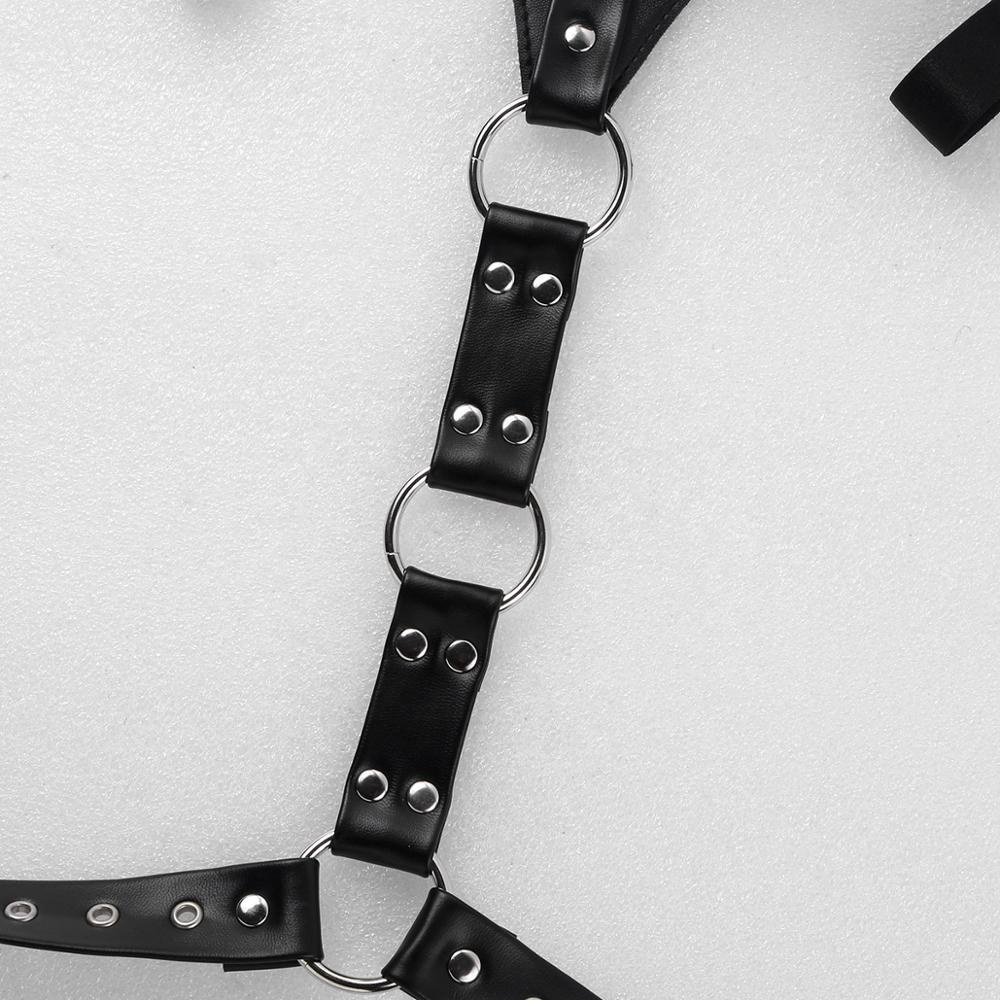 Men Leather Bondage Lingeries Sex Toys Fetish Warrior Slave Cosplay Costume Sexy String Body Harness For Sex Games