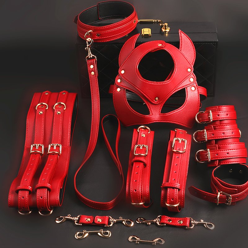 SANICA Hot Sale Sex Sm Bondage Set Leather Slave Restraint Kit Adult Sex Toys Bondage Gear For Couples Bdsm