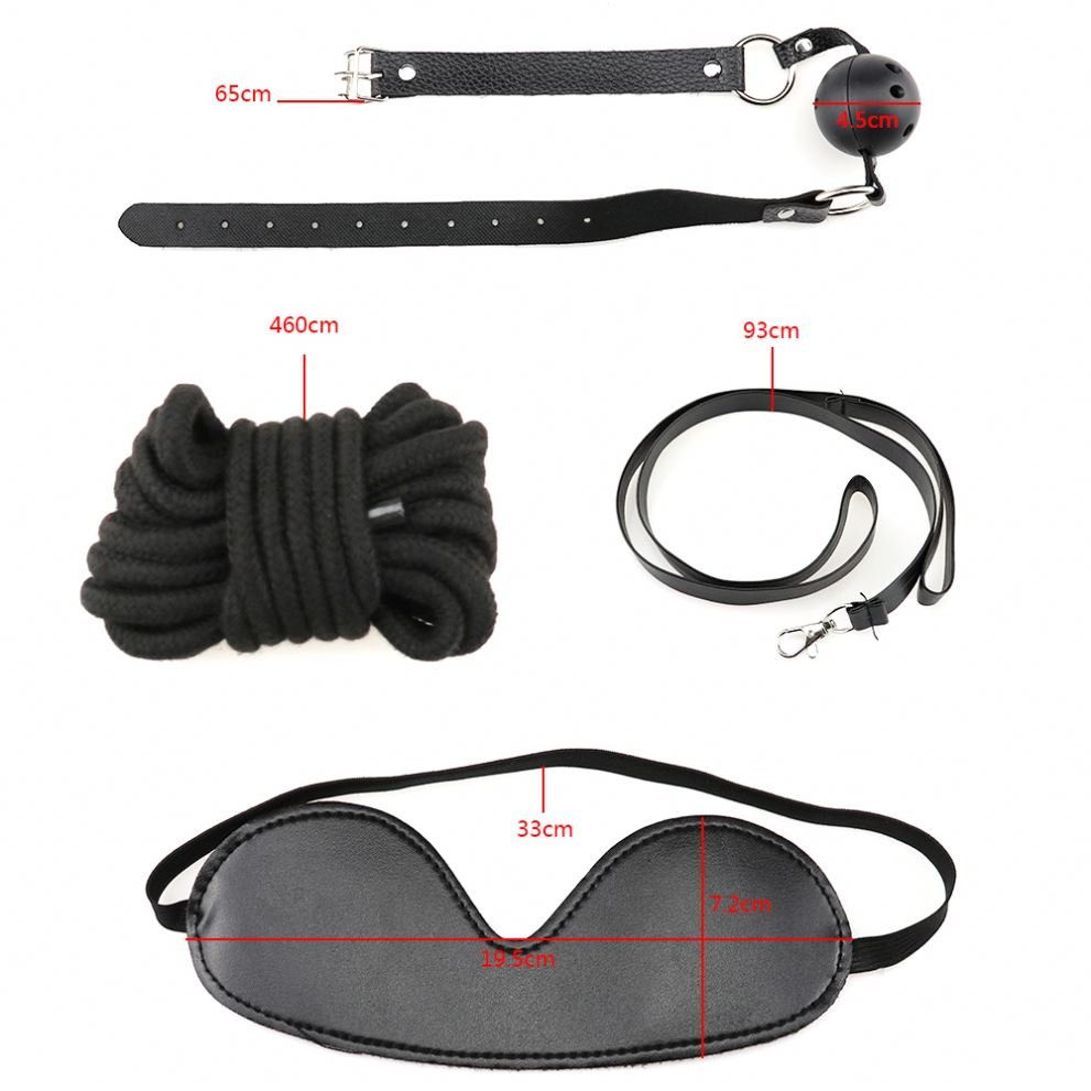 Adult Game 8Pcs Set Slaves Bondage Gear Sex Toys Gay Couple SM PU Leather Bondage Kit Fetish BDSM