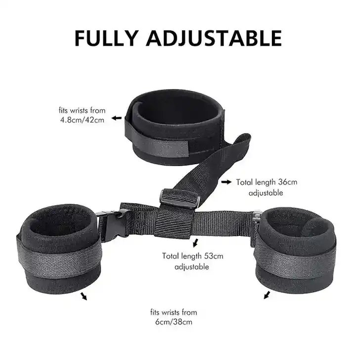 Sexy Bondage Kit Collar Handcuffs For Sex Play Game Blindfold Woman Neck To Wrist Bondage Gear & Accessories Kit