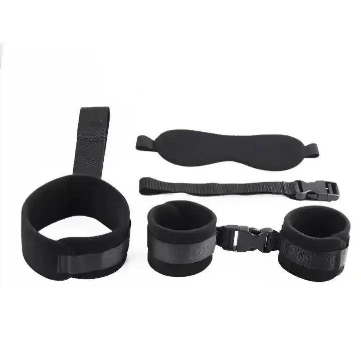Sexy Bondage Kit Collar Handcuffs For Sex Play Game Blindfold Woman Neck To Wrist Bondage Gear & Accessories Kit