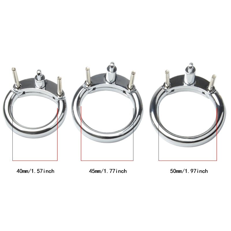 High Quality Metal Chastity Lock for Men Small Size with Three Bases for Couples and Lovers Bondage Gear