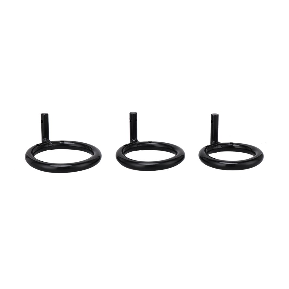 Manganese Steel Male Chastity Device Black Coated Hollow Chastity Cage Bondage Gear Sex Toys for Men