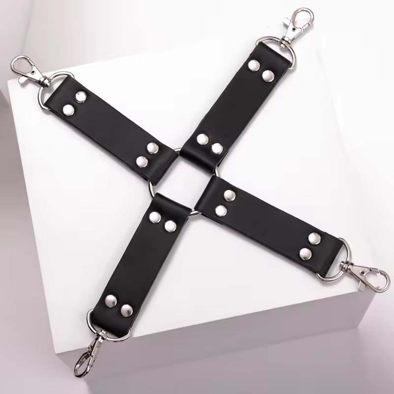Hot Wholesale Price Leather Cross Accessories For BDSM Bondage Restraint Toys Couples Games Handcuff Ankle Cuffs For Couple Sex
