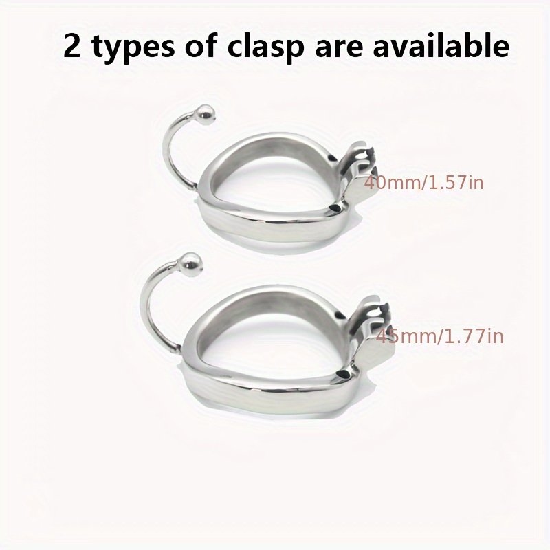 Men's Long Metal Chastity Lock Cage Curved Hook Clasp SM Spiked Restraint Device Breathable Bondage Gear Master-Servant Training