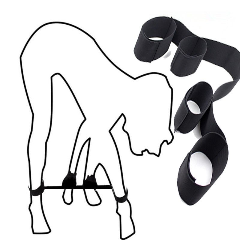Adult Games Slave BDSM Bondage Nylon Handcuff Sex Toys For Woman Couples Fetish Cuffs Thigh Restraint Set Open Legs Sex Products