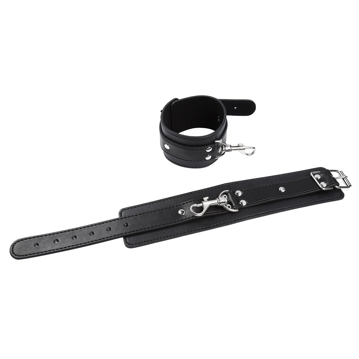 Ninghao Leather Slave Handcuffs Sex Bondage Gear Toy For Couples Flirting Bondage Adult Toys