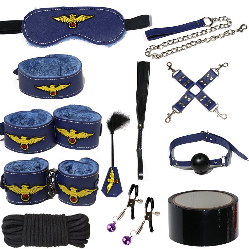 12pcs a suite Hot Sale Sex Sm Bondage Set Leather Restraint Kit Adult Sex Toys Bondage Gear For Couples Bdsm