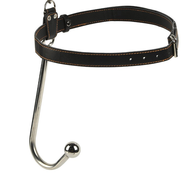 Slaves train couples to play Mouth Gag Handcuffs Ass Intruder Butt Plug Leather BDSM Bondage Restraint Gear With Metal Anal Plug