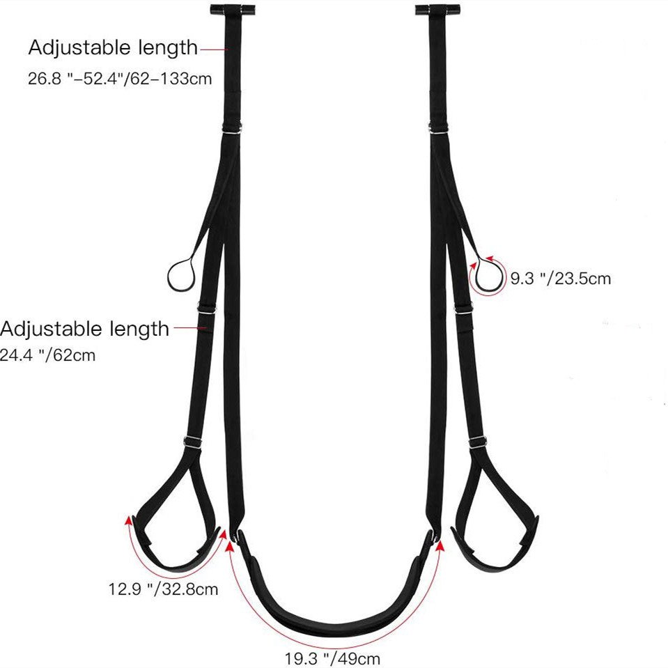 Sex Swing for Adults, Sex Door Swing with Sponge, BDSM Bondage Fliting Sexual Toys For Couples and Lovers Game