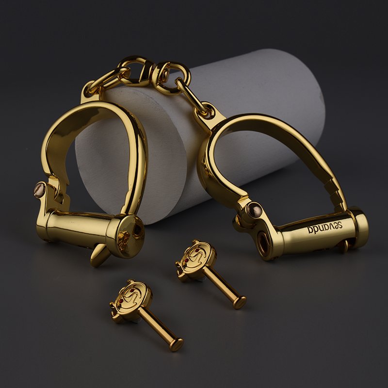 Sevanda Bondage Kit Handcuffs Gold Metal for Sex Games Adjustable Bondage Gear Sex Toys Adult