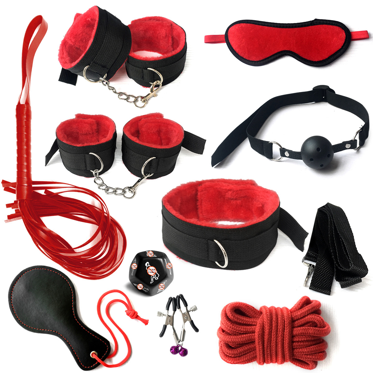 Bdsm Set Bondage Gear Leather Sex Auxiliary Training 7 Kit Restraints Slave Adult Sex Toy Handcuff Bdsm For Couple