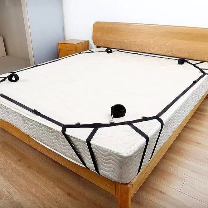 Mr.Shen SM Adult Sex Bandage Upgrade Reinforced Bed Bondage Gear Binding Four Corner Bed Binding Sex Tool for Couple Accessory
